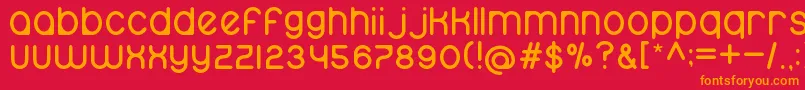 namo Font – Orange Fonts on Red Background