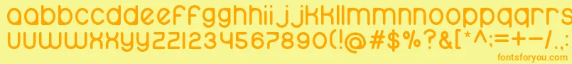 namo Font – Orange Fonts on Yellow Background