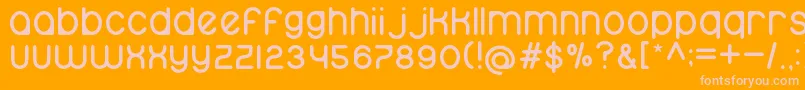 Czcionka namo – różowe czcionki na pomarańczowym tle