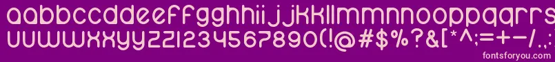 namo Font – Pink Fonts on Purple Background