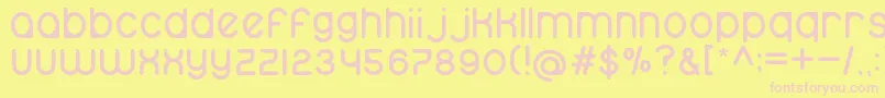 namo Font – Pink Fonts on Yellow Background