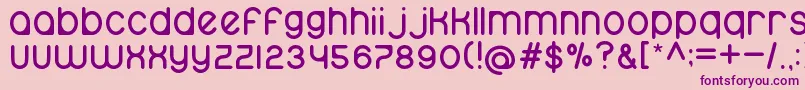 namo Font – Purple Fonts on Pink Background