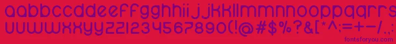 namo Font – Purple Fonts on Red Background