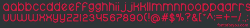 namo Font – Red Fonts on Black Background
