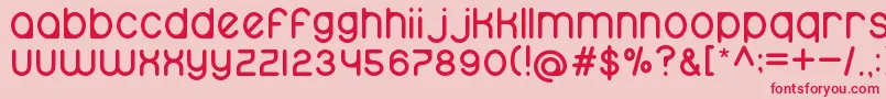namo Font – Red Fonts on Pink Background
