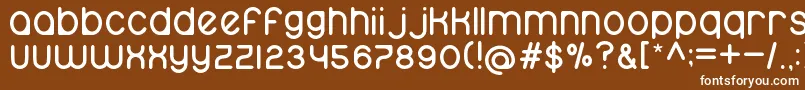 フォントnamo – 茶色の背景に白い文字