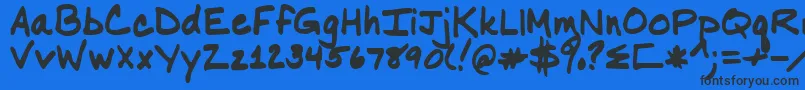 Nancy Font – Black Fonts on Blue Background