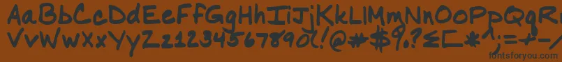 Nancy Font – Black Fonts on Brown Background