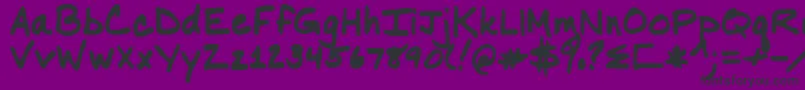 Nancy-Schriftart – Schwarze Schriften auf violettem Hintergrund