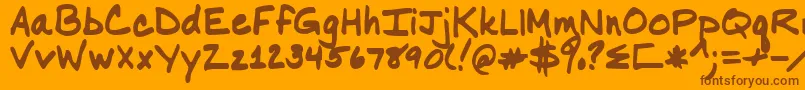Nancy Font – Brown Fonts on Orange Background
