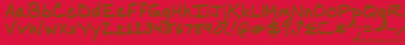 Police Nancy – polices brunes sur fond rouge