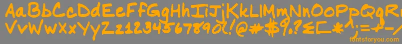 Nancy Font – Orange Fonts on Gray Background