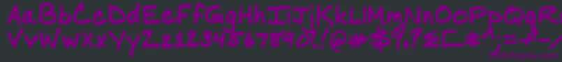 Nancy Font – Purple Fonts on Black Background