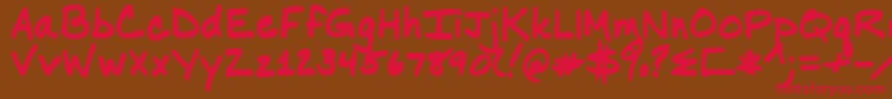 Nancy Font – Red Fonts on Brown Background