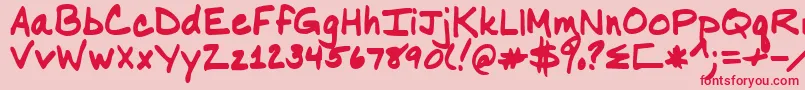 Nancy Font – Red Fonts on Pink Background