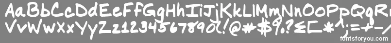フォントNancy – 灰色の背景に白い文字
