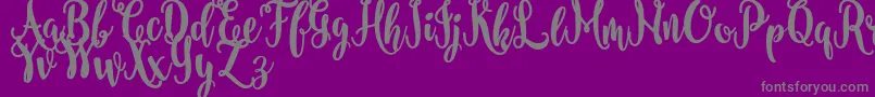 nanda FREE Font – Gray Fonts on Purple Background