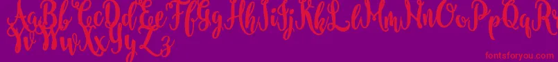 nanda FREE Font – Red Fonts on Purple Background
