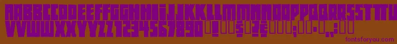 Beethovenrougher Font – Purple Fonts on Brown Background