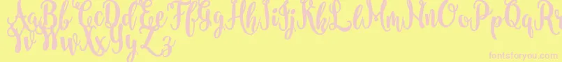 nanda FREE Font – Pink Fonts on Yellow Background