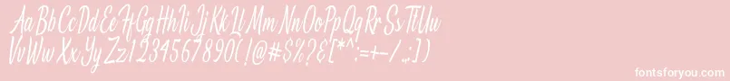 Nangorians Font – White Fonts on Pink Background