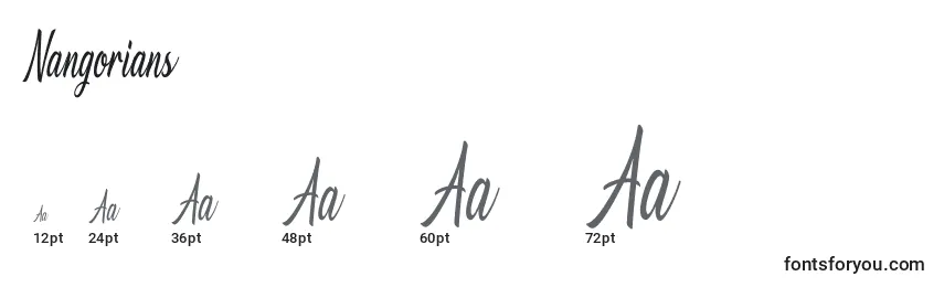 Nangorians Font Sizes