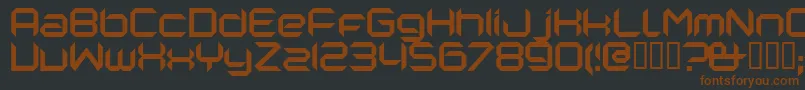 Więcej informacji o czcionce NANORG Czcionka NANORG – brązowe czcionki na czarnym tle