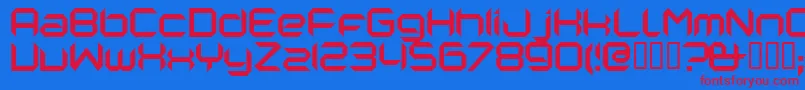 NANORG   Font – Red Fonts on Blue Background