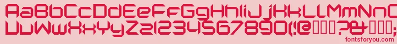NANORG   Font – Red Fonts on Pink Background