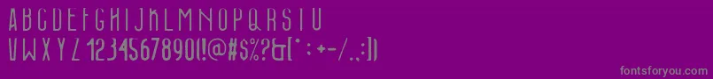 Czcionka naonweh rough – szare czcionki na fioletowym tle