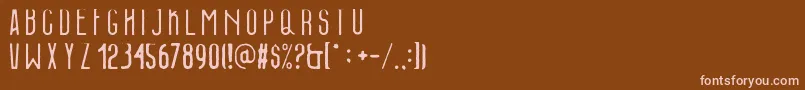 Шрифт naonweh rough – розовые шрифты на коричневом фоне