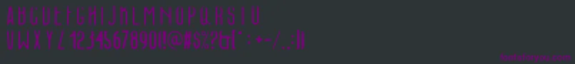 Шрифт naonweh rough – фиолетовые шрифты на чёрном фоне
