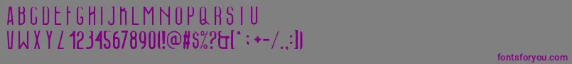 Шрифт naonweh rough – фиолетовые шрифты на сером фоне