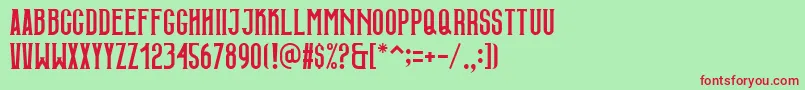 naonweh serif Font – Red Fonts on Green Background