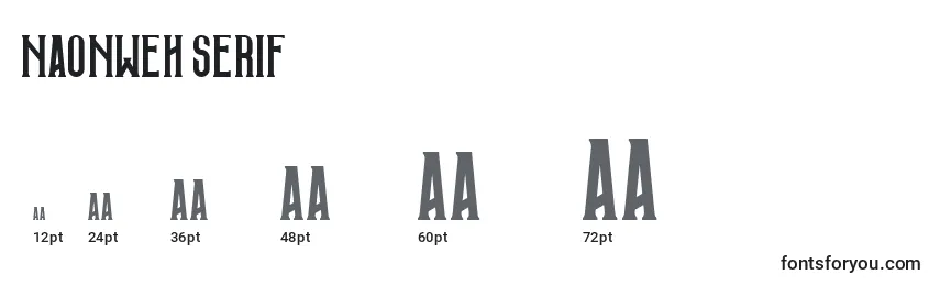 Tamaños de fuente Naonweh serif