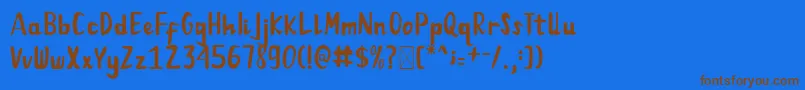 Naranda Font – Brown Fonts on Blue Background