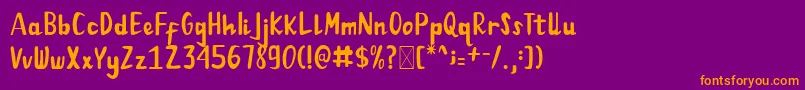 Naranda Font – Orange Fonts on Purple Background