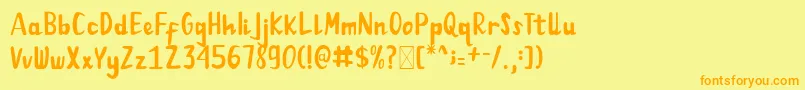 Naranda Font – Orange Fonts on Yellow Background