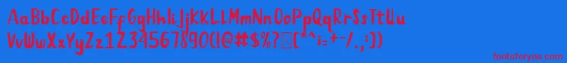 Naranda Font – Red Fonts on Blue Background