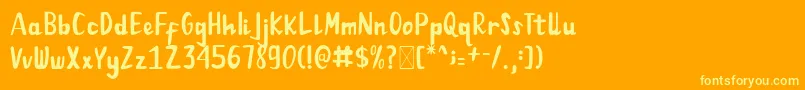 Naranda Font – Yellow Fonts on Orange Background