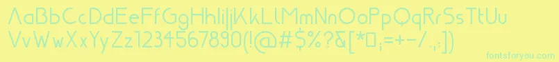 Nasa21 Font – Green Fonts on Yellow Background