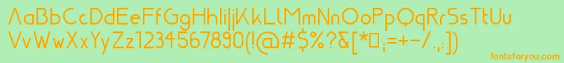 Nasa21 Font – Orange Fonts on Green Background