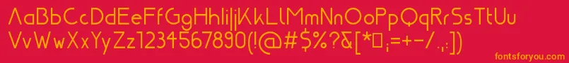 Nasa21 Font – Orange Fonts on Red Background