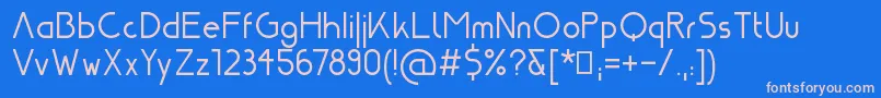 Nasa21 Font – Pink Fonts on Blue Background
