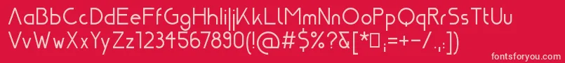 Nasa21 Font – Pink Fonts on Red Background