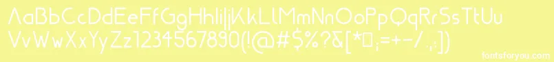Nasa21 Font – White Fonts on Yellow Background