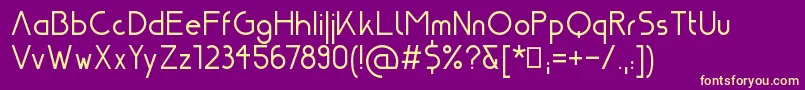 Nasa21 Font – Yellow Fonts on Purple Background