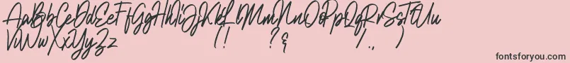 Natalia Rosaline Demo Font – Black Fonts on Pink Background