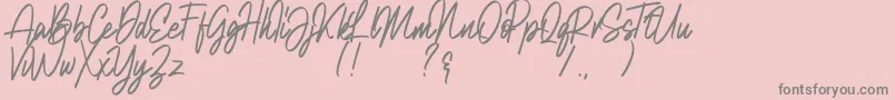 Natalia Rosaline Demo Font – Gray Fonts on Pink Background