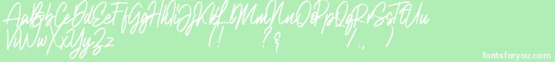 Natalia Rosaline Demo Font – White Fonts on Green Background